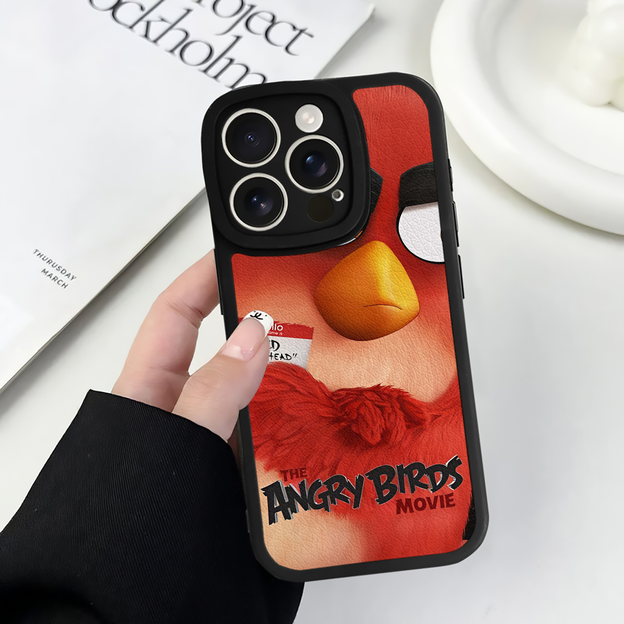 （画像用） Angry Birds アングリーバード 【iPhone 16シリーズ対応】シリコンスマホケース（レザー調） 材質：シリコン